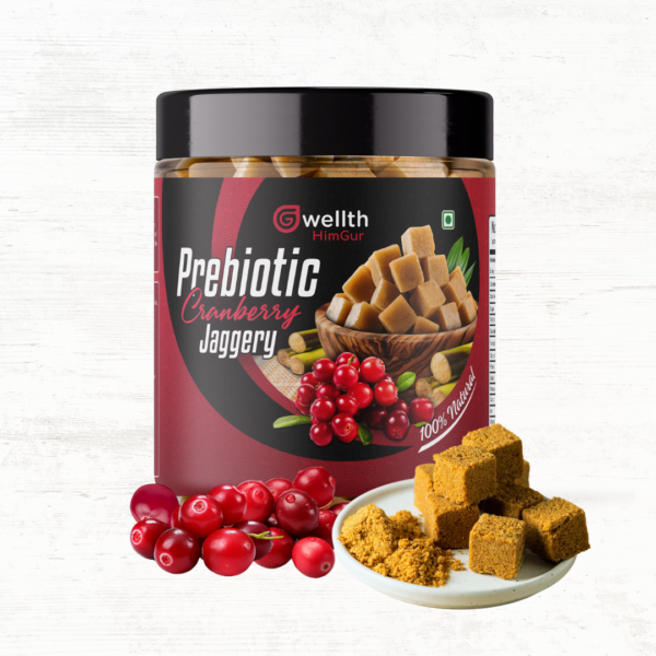 Cranberry small jaggery cubes pet jar