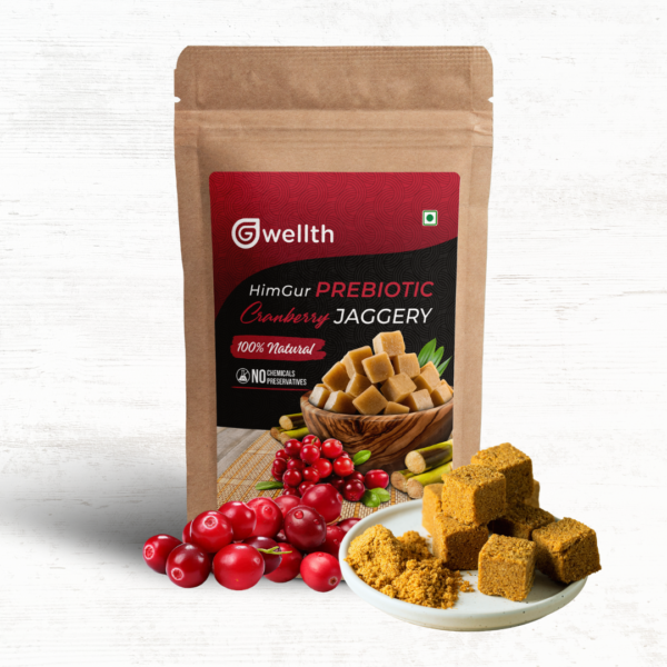 Cranberry jaggery cubes in pouch